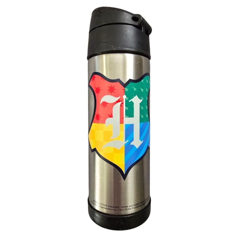 Harry Potter‎ Hogwarts Crest Thermos Brand 16 Oz. Stainless EUC